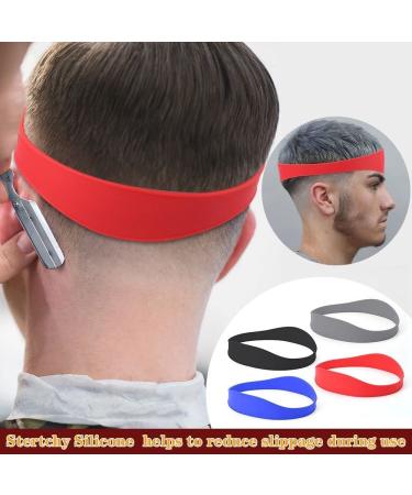 Neckline Shaving Template - Curved Hair Cutting Guide & Soft Silicone Trimming Tool for DIY Home Haircuts (Red - Buy Online on GoSupps.com