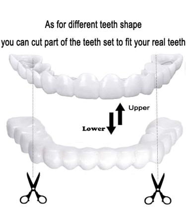Giural 4 Pairs Veneers Teeth Set - Cosmetic Temporary Prosthesis for Men & Women | Silicone Tooth Whitening & False Teeth Solutions - Buy Online on GoSupps.com