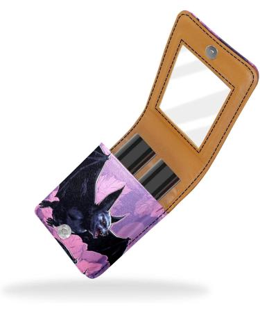 Travel Lipstick Organizer Case - Portable Makeup Bag with Mirror | Animal Art Bat Design E855h4uzfd - Buy Online on GoSupps.com