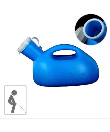 Pee Bottle Collector Male Urinal Portable Urinals for Men - 2000mL Thick Plastic Mens Bedpan Bottle with Lid - Male Portable Pee Bottles - Travel Urine Collection Containers - Buy Online on GoSupps.com
