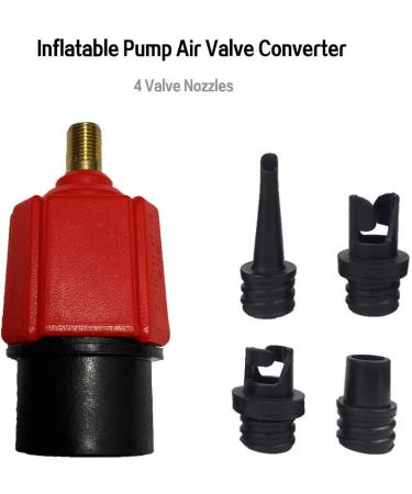 PeSandy Inflatable SUP Pump Adaptor | Multifunction Valve Adapter for Paddle Boards, Boats & Inflatables - Red - Buy Online on GoSupps.com