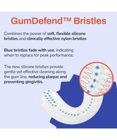 Autobrush U Shaped Kids Toothbrush - 360 Cleaning Comfort Grip Waterproof - Ages 9-12 - Butterfly Design - Buy Online on GoSupps.com