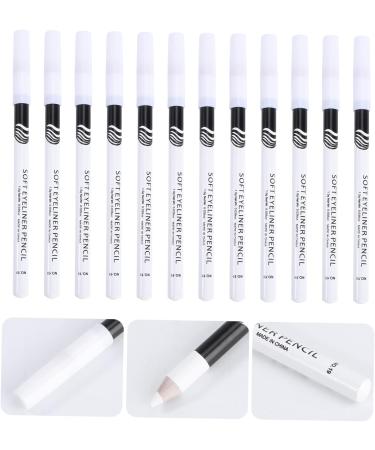 Ipetboom 12pcs Eyeliner Pencil Highlighter White Eyebrow Mapping Pencil Makeup Eyeliner Applicator Cosmetic - Buy Online on GoSupps.com
