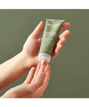 ManCave Olivestone Face Scrub 100ml - Exfoliates & Smoothes | Vegan | Made in England - Buy Online on GoSupps.com