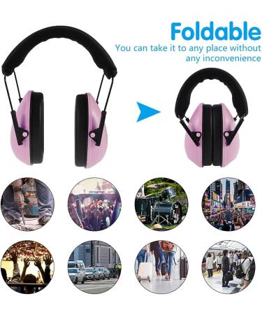 Caffney Kids Noise Cancelling Headphones - Adjustable Ear Defenders for Children - Pink - Buy Online on GoSupps.com