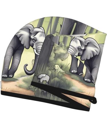 Buy Soft Super Absorbent Walking Elephant Hair Cap for Girls | Quick Dry Elastic Wrap for Long Thick Hair - Buy Online on GoSupps.com