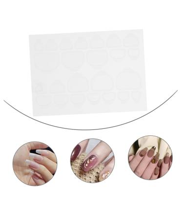 Ipetboom 20 Sheets Double Sided Adhesive Nail Stickers Fake Nail Tips False Nail Tips Transparent Gel Stickers Self-adhesive Nail Stickers Nail Art Stickers Fake Nails Nail Glue medium Transparent - Buy Online on GoSupps.com