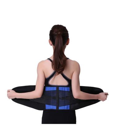 Plus Size S-6XL Back Brace Lumbar Lower Back Support Waist Back Posture Correction For Men & Women Fajas Back Spine Decompression Belt Lower Back Pain Relief (Color : Blue Size : X-Large) X-Large Blue