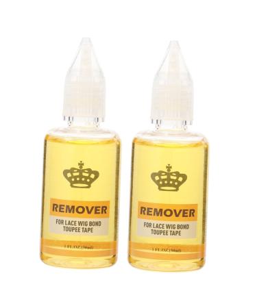 minkissy 2 Hair Extension Glue Remover 30ml Toupee Remover Extension Tape Remover Bonding Glue Remover Lace Glue Remover Adhesive Remover Hair Remover 30ml Glue Remover Plastic Wig Extend 8.50X3.00X3.00CM Yellow