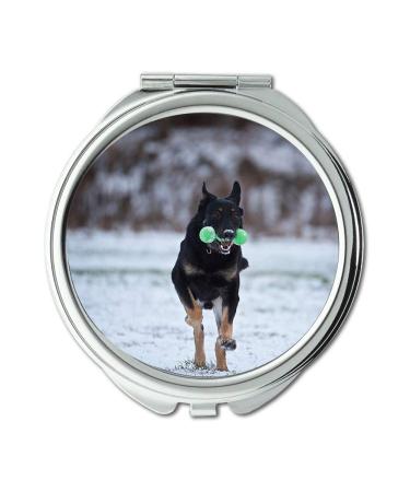 YENDOSTEEN Mirror makeup mirror Dog Study Shepherd pocket mirror portable mirror