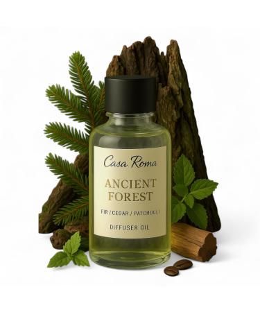 Casa Roma Ancient Forest Aroma Oil Premium Cold-Air Diffuser Oil Blend with Patchouli Cedar & Fir Compatible with Casa Roma & Waterless Diffusers (120ml Bottle)