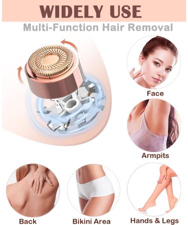 Portable Women's Facial Hair Removal Shaver - Electric Rechargeable Painless Bikini Remover for Smooth Skin Anytime - Buy Online on GoSupps.com