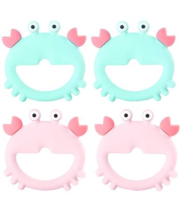 PREMYO Cooling Teething Ring for Babies - BPA-Free Silicone Teething Aid - Soft Relief for Teething Pain - Crab Mint Flavor - Buy Online on GoSupps.com