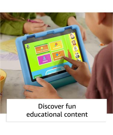 Amazon Fire HD 8 Kids tablet  8" HD display  ages 3-7  includes 2-year worry-free guarantee  Kid-Proof Case  32 GB  (2022 release)  Blue 32 GB Blue Fire HD 8 Kids - Buy Online on GoSupps.com