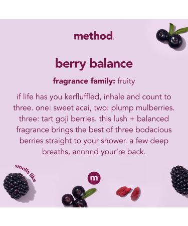 Method Body Wash Berry Balance Paraben and Phthalate Free 18 oz (Pack of 2) - Buy Online on GoSupps.com