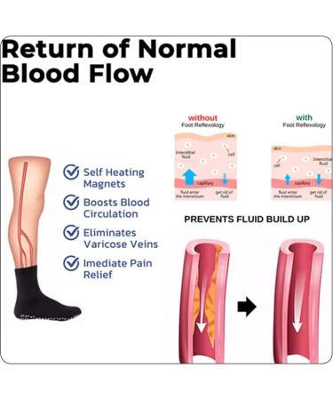 Alvo Feet Socks for Varicose Veins Alvo Feet Tourmaline Acupressure Self Heating Socks Diabetic Socks Women and Men (6PAIR Black) 6PAIR Black - Buy Online on GoSupps.com