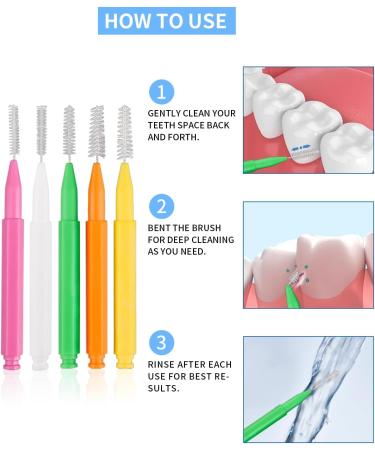 Soft Braces Brush Set - 70 PCS Interdental Brushes & 50 PCS Tooth Picks for Oral Care | Flossing & Disposable Toothpicks | Vibrant Colors | International Shipping Available - Buy Online on GoSupps.com