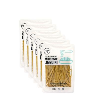 Cauliflower Pasta, Linguini, Grain-Free, Gluten-Free, Fresh Pasta Cooks in Just 3 Minutes by Taste Republic, Frozen, 9oz (6 pack) 9 Ounce (Pack of 6)