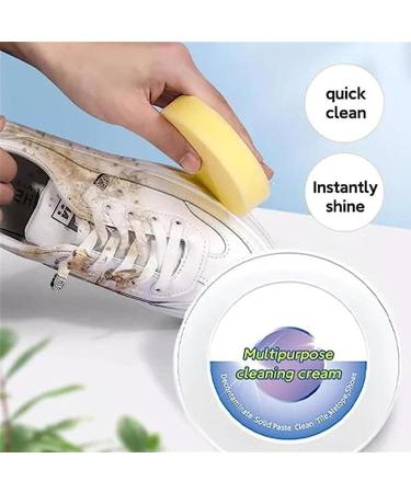 2023 New Multi-Functional Cleaning And Stain Removal Cream White Shoe Cleaning Cream With Sponge Multipurpose Cleaning Cream White Shoe Cleaning Paste No Need To Wash (1PCS) - Buy Online on GoSupps.com