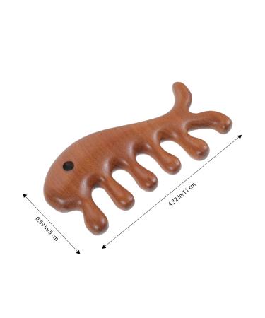 Healvian 5-St Massage Comb | Ergonomic Sandalwood Acupuncture Hair & Scalp Massage Tool - Buy Online on GoSupps.com