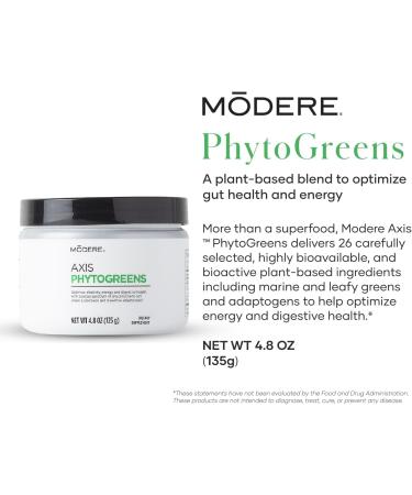 Modere PHYTOGREEN Powder - Daily Greens Wellness Formula Easy to Mix Plant-Based Blend for Everyday Routines Convenient Canister - 135 g - Buy Online on GoSupps.com