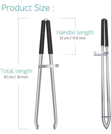 Buy EJG 92 cm Commercial Garbage Grip - Lightweight Aluminum All-Purpose Gripper for Waste Collection & Garden Cleanup - Rustproof & Durable (Black) - International Shipping Available - Buy Online on GoSupps.com