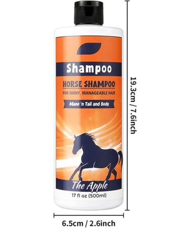 MLqkpwy Shampoo mane and sleeve shampoo Tail and mane shampoo conditioner 500ml | Shower bath solution coat cleanser adds shine detangles - Buy Online on GoSupps.com