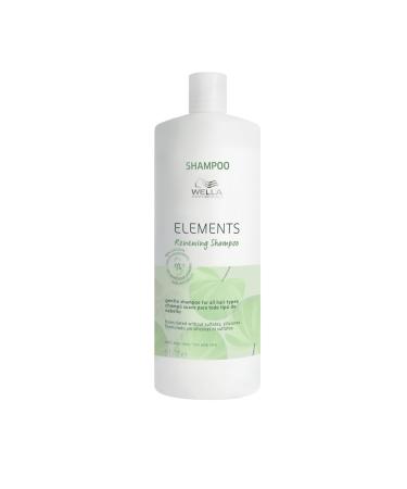 Wella Professionals Elements Gentle Regenerating Shampoo Sulfate and Silicone Free for All Hair Types - Provides Softness and Shine to Hair with Aloe Vera 1L