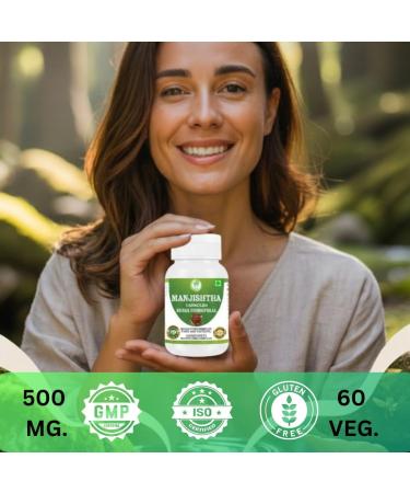 Morsan Healthcare manjistha (Rubia cordifolia) Capsules | 100% Containing Natural Product | Combo Pack of 4 x 60 x 500 mg. Veg Capsules. (4) - Buy Online on GoSupps.com