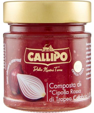  Italian Gourmet E.R. Callipo Compote Di Cipolla Rossa di Tropea Calabria PGI Red Onion Compote from Tropea Calabria 300 g Glass + Italian Gourmet Tomato Pulp Box 400 g - Buy Online on GoSupps.com