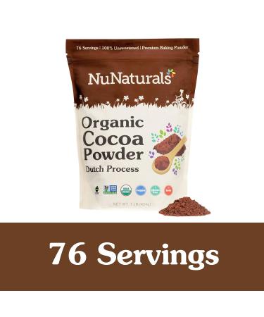 NuNaturals Organic Cocoa Powder 1 lb - Pure, Natural & Gluten-Free - Buy Online on GoSupps.com