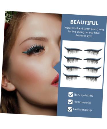 SOESFOUFU 28 Pairs Glitter Eyeliner Water Proof Tape Lashes Eyeliner Stickers Plastic Applique Strip 1 count (Pack of 1) As Shown 1 - Buy Online on GoSupps.com