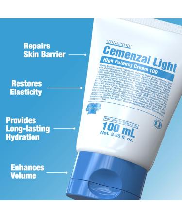 Cemenzal Light Volufiline 5000ppm & Centella Asiatica, Korean Moisturizer for Skin Barrier Repair & Volume Boost, Korean Skin Care, Moisturizer for Dry Skin & Sensitive, and All Skin Types, 100 mL - Buy Online on GoSupps.com