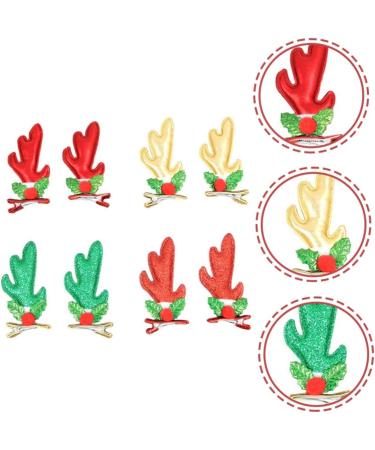 FOMIYES 8 Pairs Hair Jewels for Women Hair Claw Clips for Women Christmas Party Girls Barrettes Hair Barrettes Decor Antler Hair Barrette Child Gold Powder Cloth Antlers Hairpin - Buy Online on GoSupps.com