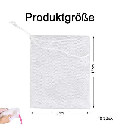 10 Pack Soap Bags - Facial Cleansing Accessories & Bathing Tools for Ultimate Skin Care | International Shipping - Buy Online on GoSupps.com