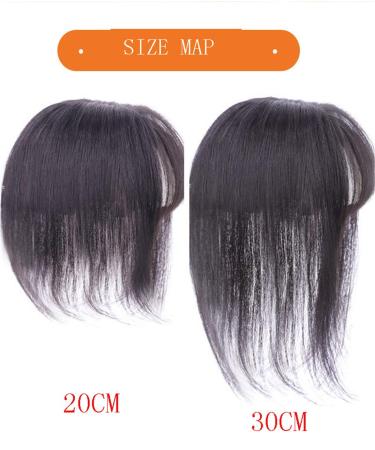 Clip In Crown Topper Real Hair with 3D Bangs for Thinner Hair - Dark Brown 30.5 cm Ideal Hair Accessory for Women - International Shipping Available - Buy Online on GoSupps.com