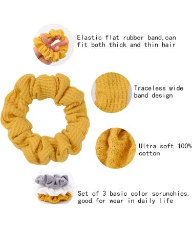 Bellisia Scrunchies for Women's Hair Scrunchies 100% Cotton Hair Scrunchy Elastic Hair Ties Hair Scrunchie Bobbles Hair Bands Ponytail Holder Hair Accessories Fashion - Buy Online on GoSupps.com