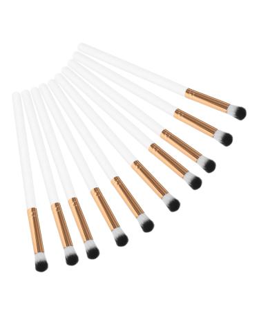 SKISUNO 10pcs Makeup Eyeshadow Brush Precision Eyeshadow Brush Wooden Handle