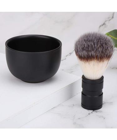 Men's Beard Shaver Set - Stainless Steel Shaving Bowl & Soft Brush | Home & Salon Barber Kit (Black - Buy Online on GoSupps.com