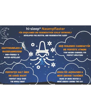 Hi-Sleep 30 Premium Nose Plaster Nasal Stripes - Stop Snoring Breathe Better Sleep Calmly | Effective Snoring Solution for Better Sleep - Buy Online on GoSupps.com