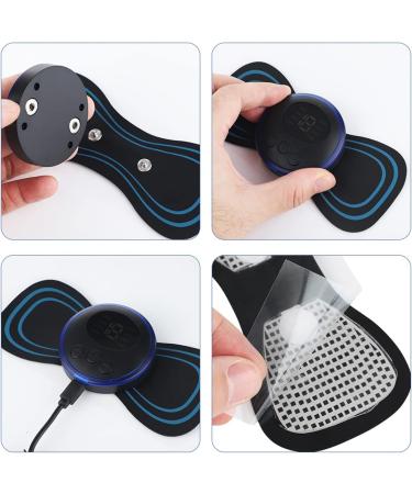 Portable Neck Massager - 8 Modes & 19 Intensities | USB Mini Cervical Massager for Muscle Pain Relief - Digital Display & Remote Control - Blue - Buy Online on GoSupps.com