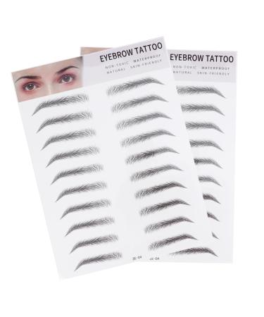 FOMIYES 2pcs 3d Eyebrow Stickers Eye Brow Shaping Kit Stickers Transfer Stickers Simple Man