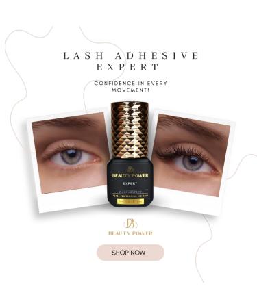 Expert Eyelash Extension Adhesive Glue - Fast Drying 0.5-1 Sec 10 Weeks Retention - Professional-Grade 5ml - Buy Online on GoSupps.com
