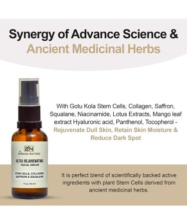 Ultra Rejuvenating Face Serum | Boost Skin Glow Elasticity & Tone | Anti-Aging with Stem Cells & Hyaluronic Acid - Buy Online on GoSupps.com