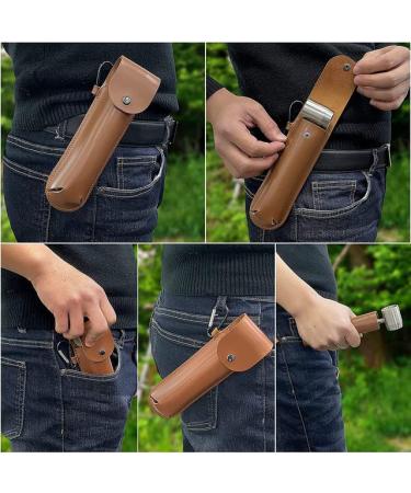 Bushcraft Survival Tool: Baowox Hand Auger Wrench for Settlers - Outdoor Wood Peg and Hole Maker with Holster (Brown) - Buy Online on GoSupps.com