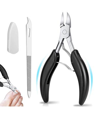 Toe Nail Clipper for Thick or Ingrown Toenails Heavy Duty Toe Nail Clippers Toenails Trimmer Professional Ergonomic Toenail Clippers with Surgical Stainless Steel Sharp Blades