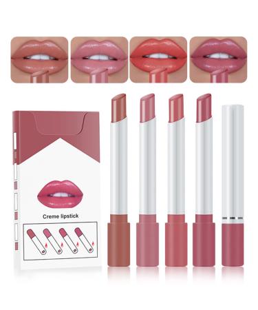 4 colors lipstick set matt lip gloss waterproof durable lipstick velvet matt lip gloss set non -stick cup do not fade waterproof lipstick cosmetics (color 3)