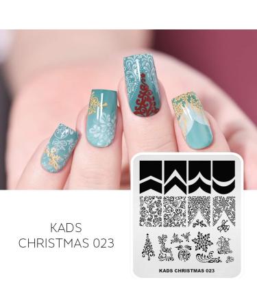 Alexnailart Christmas Halloween Nail Stamping Plate (CHRISTMAS 023) - Manicure Templates for Festive Nail Art Designs - Buy Online on GoSupps.com