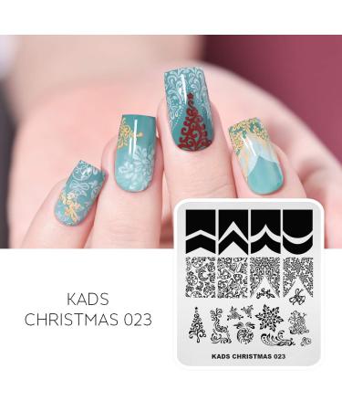 Shop Kads Christmas Nail Art Stamping Plates - Snowflakes Santa Socks & Tree Designs for DIY Decoration (CH023) - Buy Online on GoSupps.com