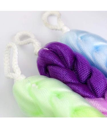 Healifty Long Bath Pouf Back Scrubber 3PCS | Shower Mesh Sponge with Rope Handles for Men and Women - Buy Online on GoSupps.com